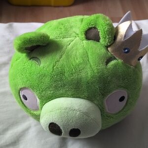 Angry Birds King Pig With Crown Plush Stuffed Animal NO SOUND Y2K